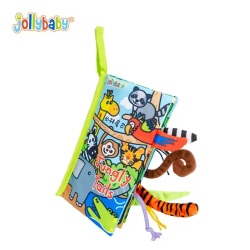 jollybaby尾巴布书可啃咬益智玩具书*2本